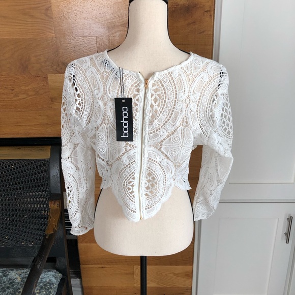 Boohoo White Lace Top - Picture 5 of 5